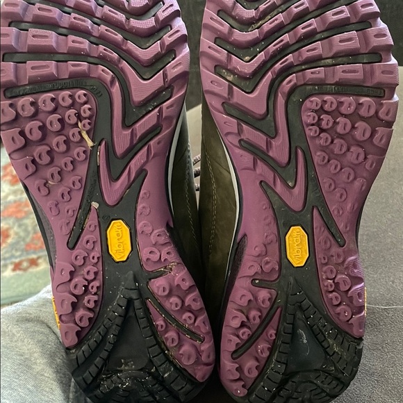 Merrell Womens Olive & Purple Trail Sneakers Outdoor Comfort - Picture 7 of 7